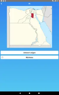 Ägypten - Landkarten Quiz Spiel Screen Shot 11