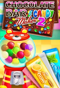 Chocolate Candy Bars Maker & Chewing Gum Games Screen Shot 0