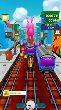 Rabbit Train Dash 3D Screen Shot 2