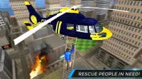 रियल सिटी पुलिस हेलीकाप्टर खेलों: बचाव मिशन Screen Shot 7