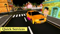 टैक्सी सिम्युलेटर: ब्लॉकी टैक्सी गेम Screen Shot 5