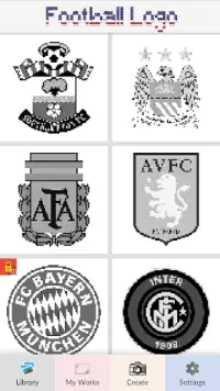 Pixel Art - Football Logo Screen Shot 0