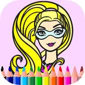 Coloring Games Barbi superhero