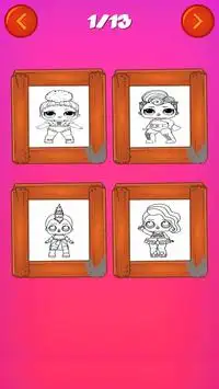 LOL-Dolls Coloring Books Screen Shot 2