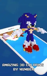 Pixel Sonic Craft Coloring With Number Screen Shot 3