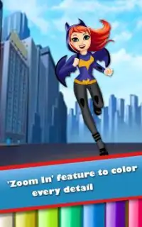 superhero Girl Warna Permainan Screen Shot 6