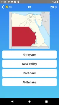 Ägypten - Landkarten Quiz Spiel Screen Shot 2