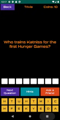 Quiz About Hunger Games - Trivia and Quotes Screen Shot 0
