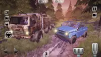 Offroad Trucker Muddy Car Drive: Petualangan Bukit Screen Shot 9