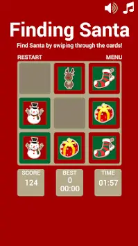 Finding Santa Matching Game Screen Shot 2
