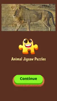 Jogos de quebra cabeça de animais Screen Shot 0