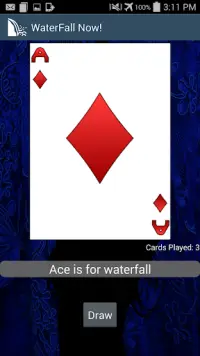 Waterfall Now! (card game) Screen Shot 1