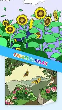 🏵️Flower Coloring Book- Free for Stress Relief🌿 Screen Shot 3