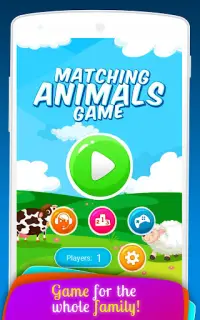 Matching Animals Game for Kids Screen Shot 0