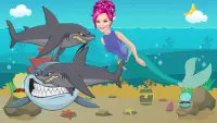 Mermaid Shark Dash Screen Shot 2