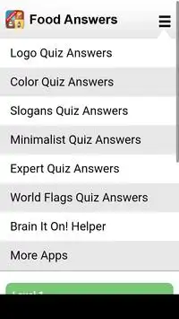 Answers for Food (Logo Quiz Extra) Screen Shot 4