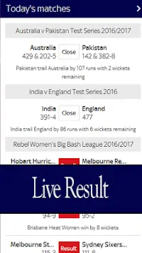 Latest cricket live scores Screen Shot 3