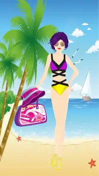 Dress Up Girl Game - Beach Screen Shot 1