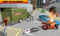 US Army Ambulance 3D Rescue Game Simulator Screen Shot 2