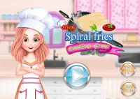 Crispy Spiral Fries Home Recipe- Fast Food Cooking Screen Shot 1