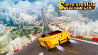 Superhero Car: Mega Ramp Games Screen Shot 5