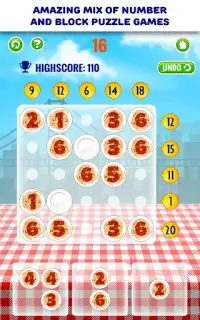 Numero gioco di puzzle - cibo Screen Shot 11