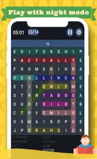 शब्द खोज खेल 2021 ✏️📚 - मुफ्त शब्द खोज पहेली Screen Shot 2