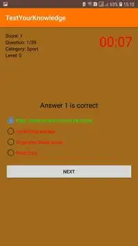 Test your knowledge Screen Shot 0