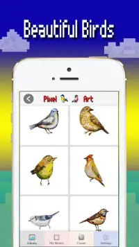 Birds color number: Pixel art bird coloring 2019 Screen Shot 1
