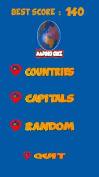 MapGeo quiz-world countries  geography map quiz Screen Shot 0