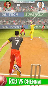 Super Six Cricket  League game Screen Shot 1