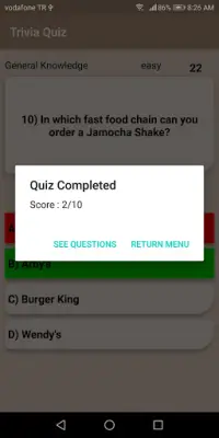 Trivia Quiz Screen Shot 4