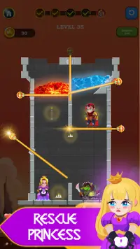 Hero Rescue 3: Pull Pin puzzle game 2021 Screen Shot 1