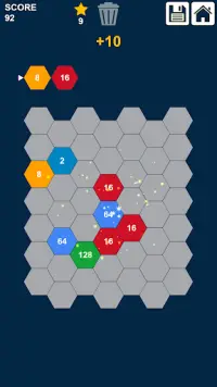 2048 Slide n Merge Hexagons - Hexa Merge Puzzle Screen Shot 6