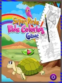 Super Birds Kids Coloring Game Screen Shot 4