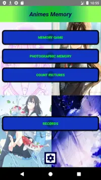Jogo da Memória: Memória Anime Screen Shot 1