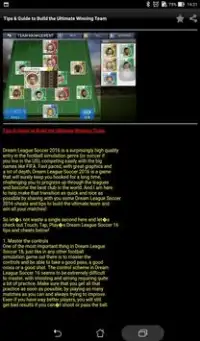 Guide+Dream League Soccer 16 Screen Shot 1