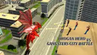 Flying Dragon Fire Ball- Crime City shooting Games Screen Shot 1
