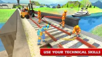 Train Bridge Construction: Railroad Building Sim Screen Shot 6
