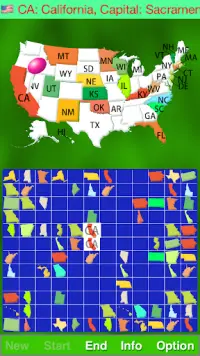 Map Solitaire Free - USA Screen Shot 3
