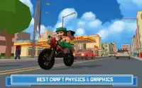 Moto Rider 3D: Blocky City 17 Screen Shot 1