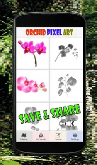 Orchid Color By Number-Flowers Pixel Art Screen Shot 1