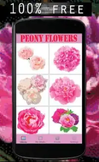 Peony Flowers Color By Number-Pixel Art Screen Shot 1