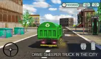 Sweeper Truck: City Roads Screen Shot 16