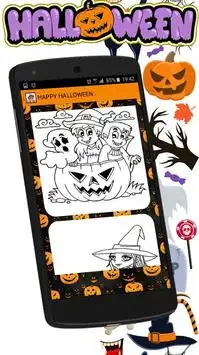 Halloween coloring Book : witches &  Pumpkins Screen Shot 7