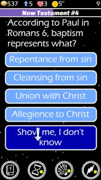 Bible Basics Trivia Quiz Game Screen Shot 2