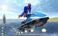 corsa acqua jetski: supereroi campionato Screen Shot 2