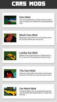 Cars MOD for MCPE Screen Shot 0