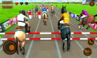 Mounted Horse Racing Games Screen Shot 0