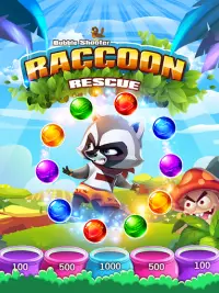 Raccoon Rescue Bubble Shooter Screen Shot 1